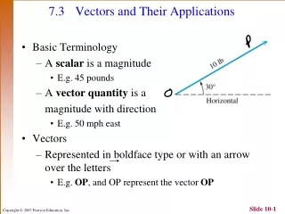 7.3	Vectors and Their Applications