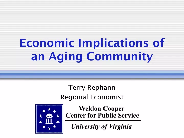 economic implications of an aging community