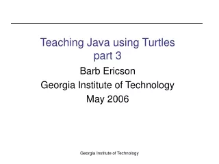 Teaching Java using Turtles part 3