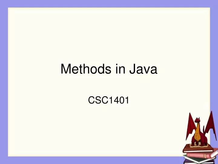 methods in java