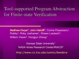 Tool-supported Program Abstraction for Finite-state Verification