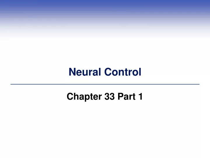 neural control