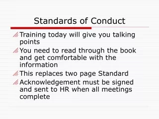 Standards of Conduct