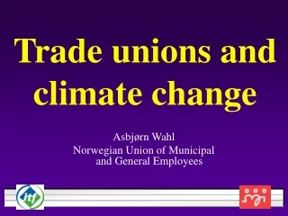 Trade unions and climate change