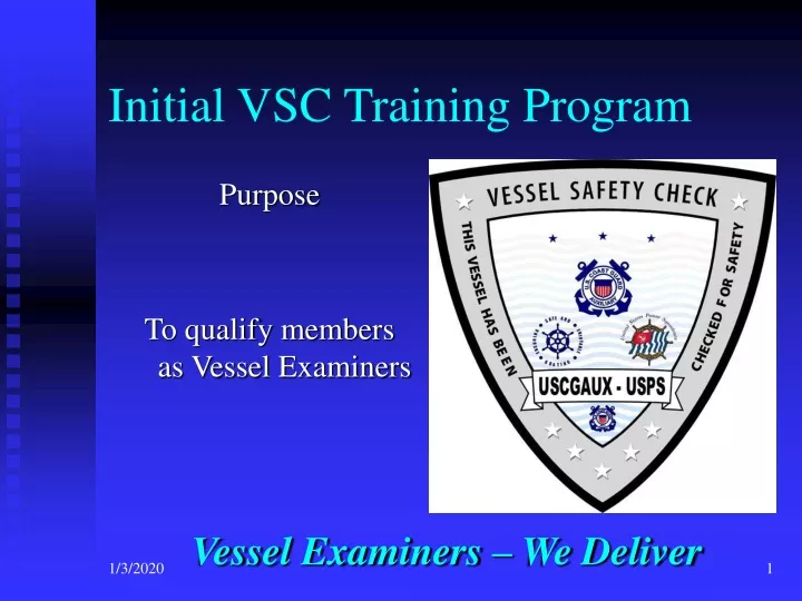 initial vsc training program