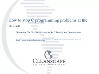 How to stop C programming problems at the source