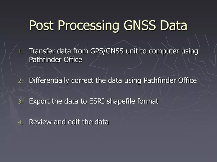 post processing gnss data