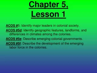 Chapter 5, Lesson 1