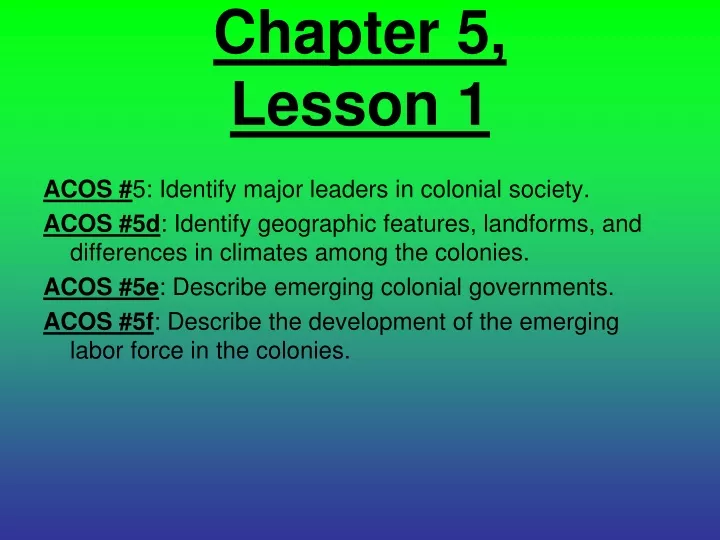 chapter 5 lesson 1