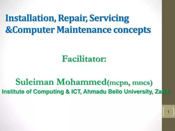 installation repair servicing computer maintenance concepts