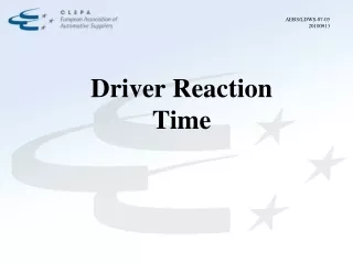 Driver Reaction Time