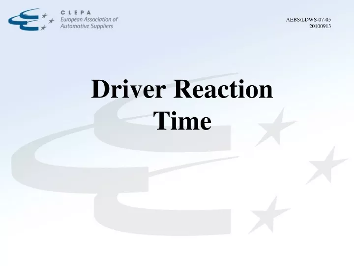 driver reaction time