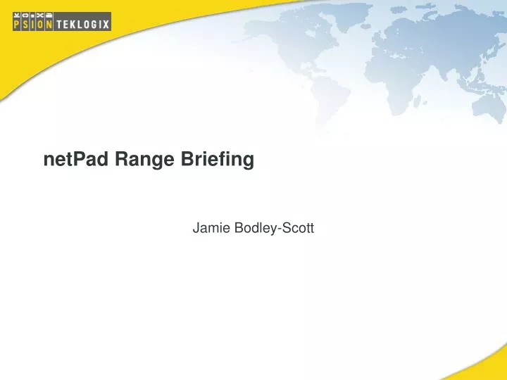 netpad range briefing