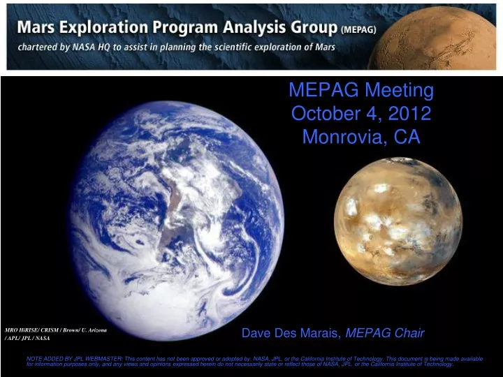 mepag meeting october 4 2012 monrovia ca
