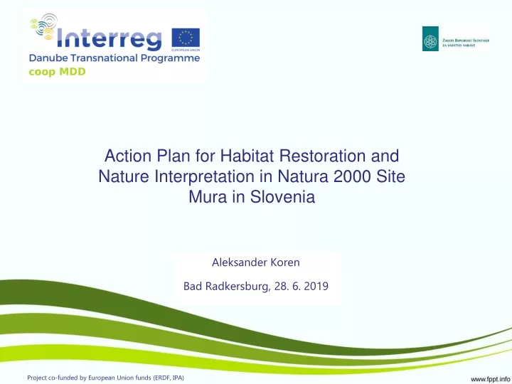 action plan for habitat restoration and nature interpretation in natura 2000 site mura in slovenia