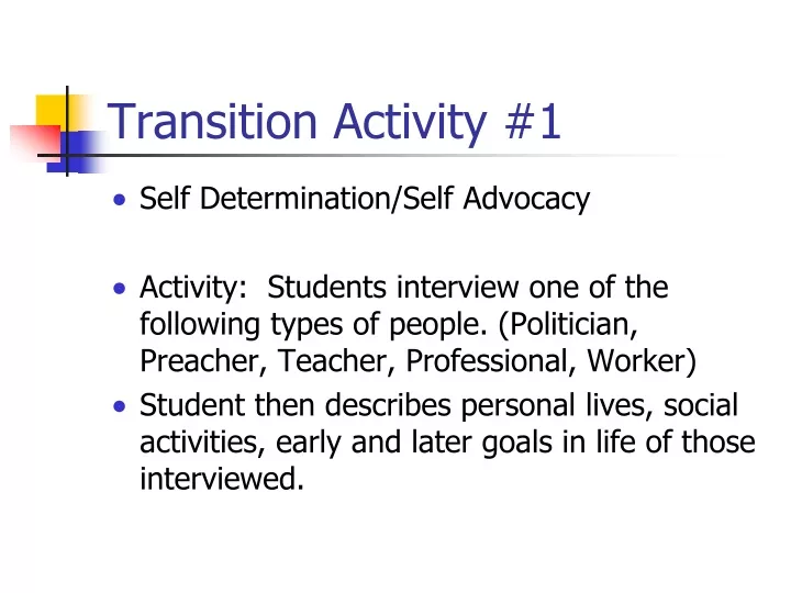 transition activity 1