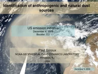 Identification of anthropogenic and natural dust sources