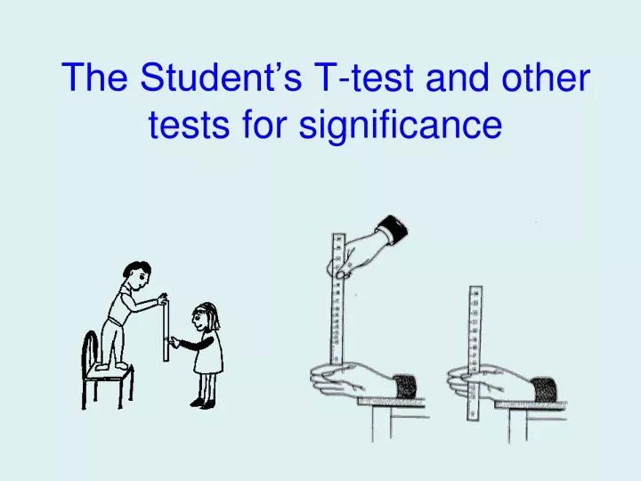 the student s t test and other tests for significance