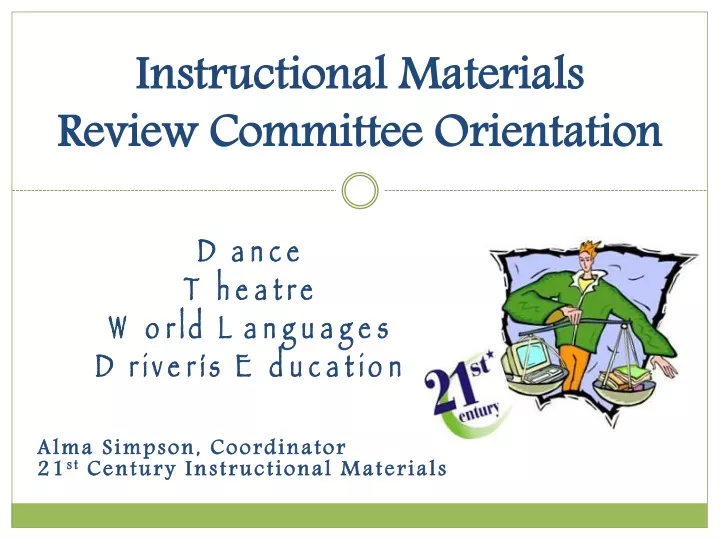 instructional materials review committee orientation