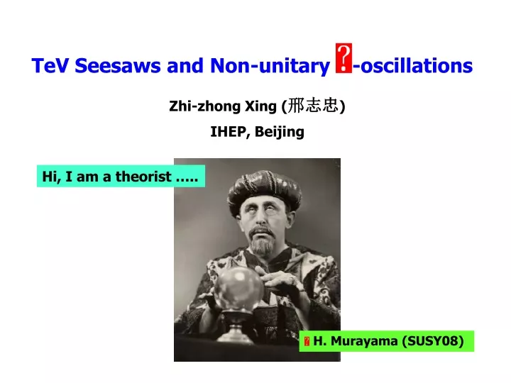 tev seesaws and non unitary oscillations