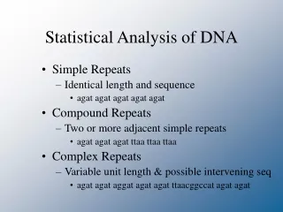 Statistical Analysis of DNA