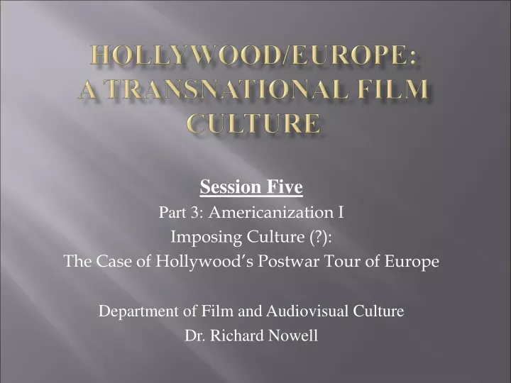 hollywood europe a transnational film culture