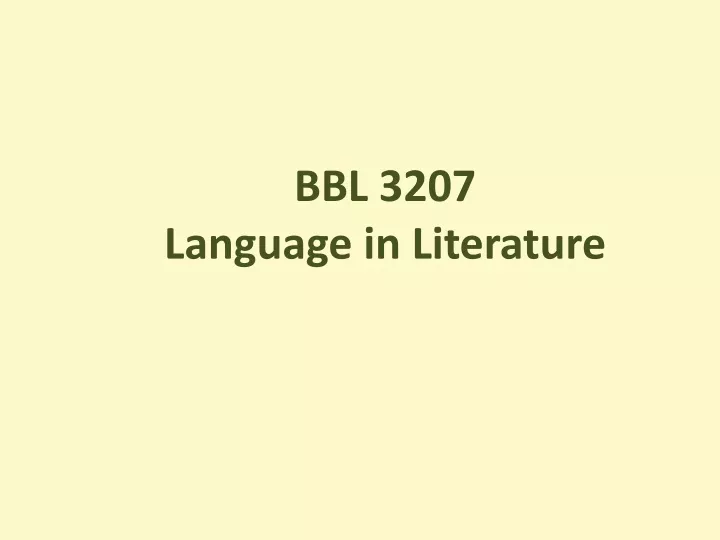 bbl 3207 language in literature