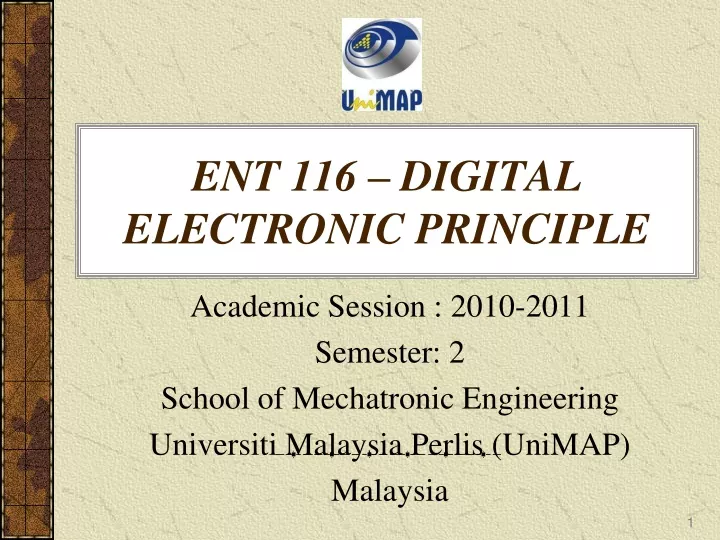 ent 116 digital electronic principle