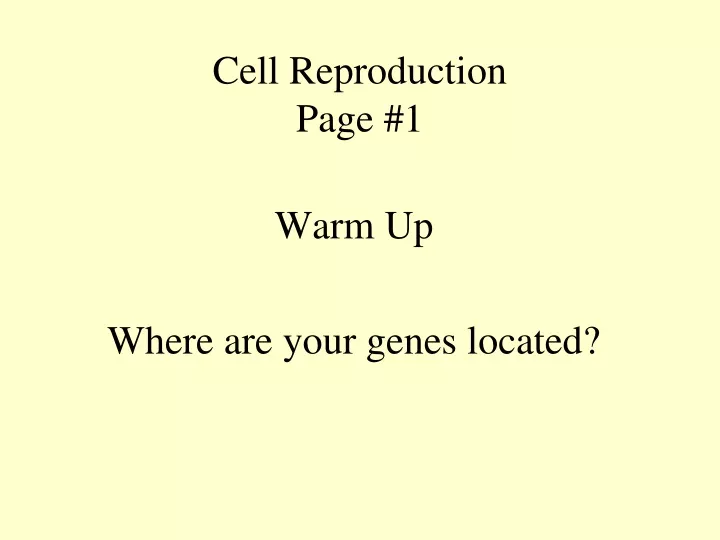 cell reproduction page 1