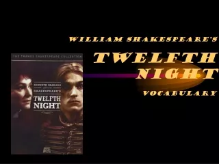 William Shakespeare’s Twelfth Night Vocabulary