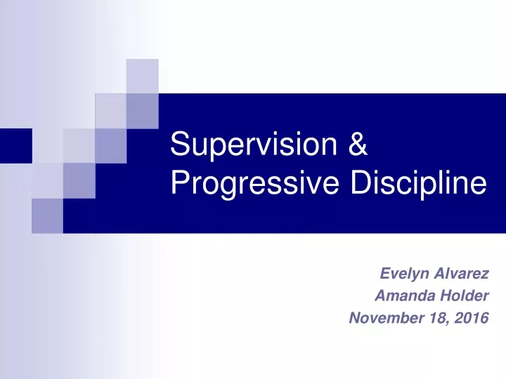 supervision progressive discipline