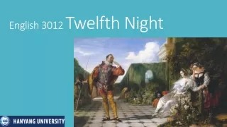 English 3012  Twelfth Night