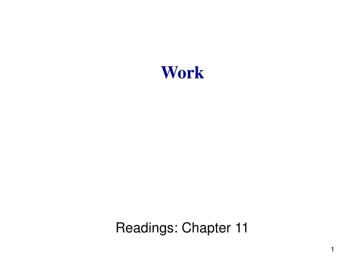 work readings chapter 11