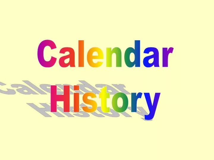 calendar history