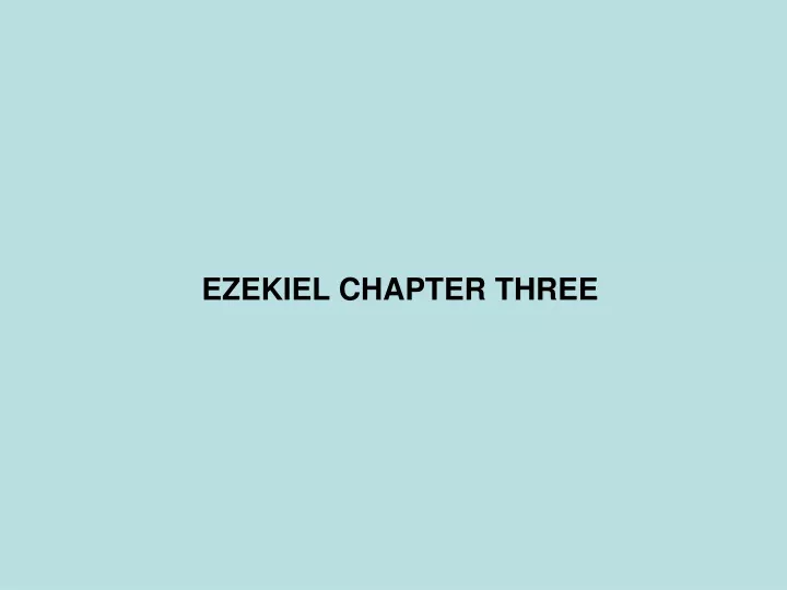 ezekiel chapter three