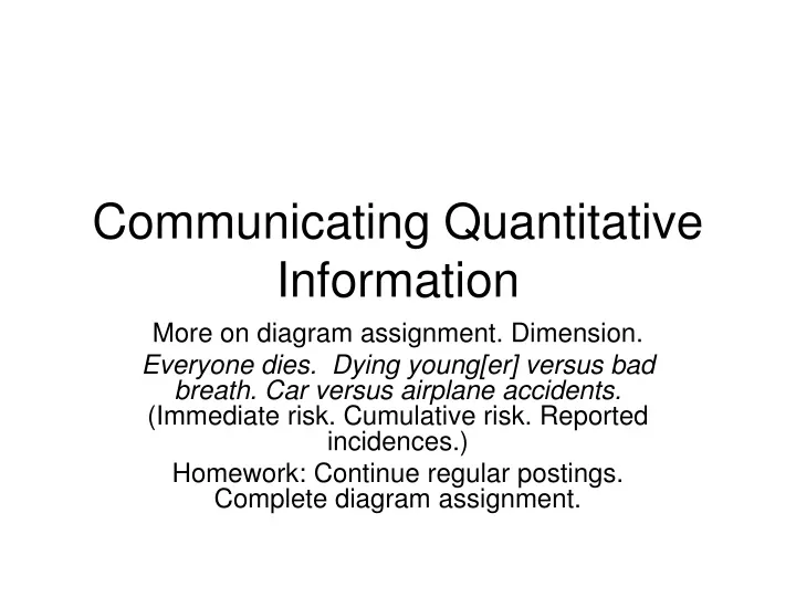 communicating quantitative information