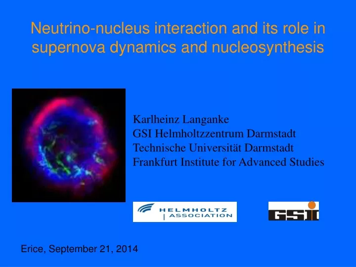 neutrino nucleus interaction and its role in supernova dynamics and nucleosynthesis