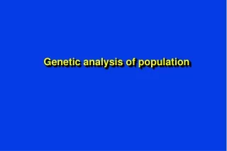 Genetic analysis of population