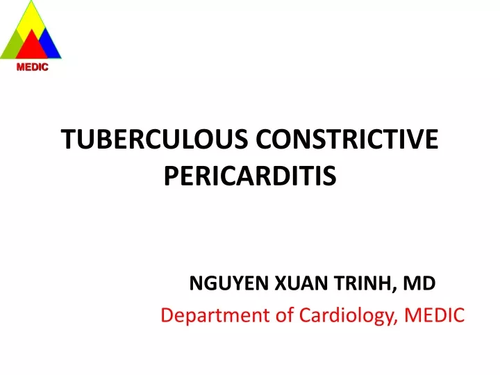 tuberculous constrictive pericarditis
