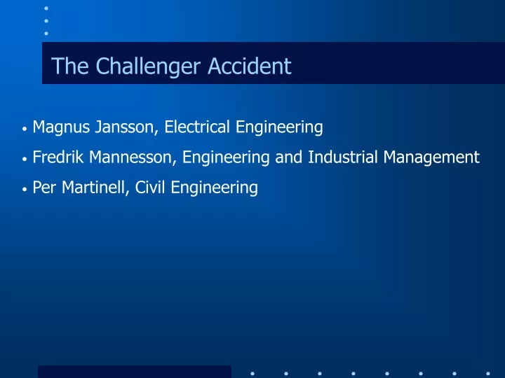 the challenger accident