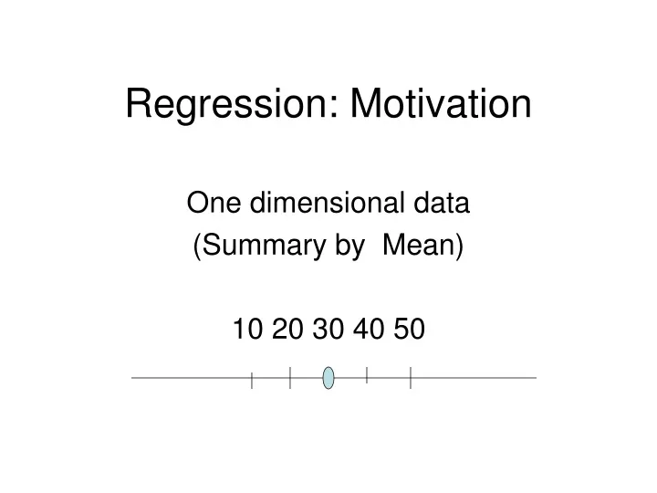 regression motivation
