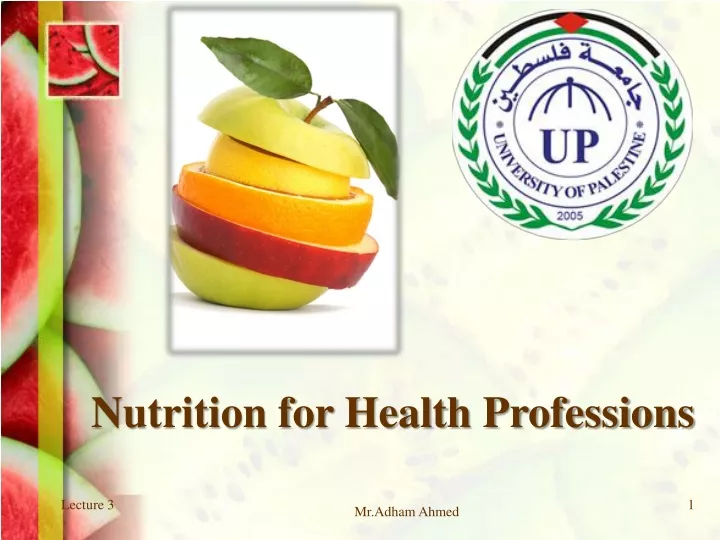 nutrition for health professions