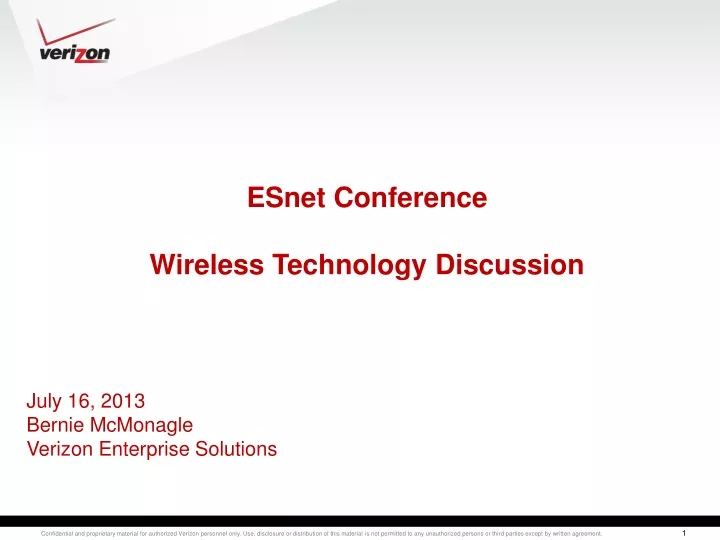 esnet conference wireless technology discussion