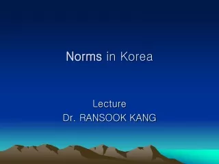 Norms  in Korea