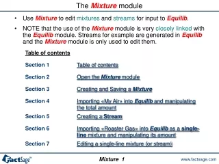 The  Mixture  module
