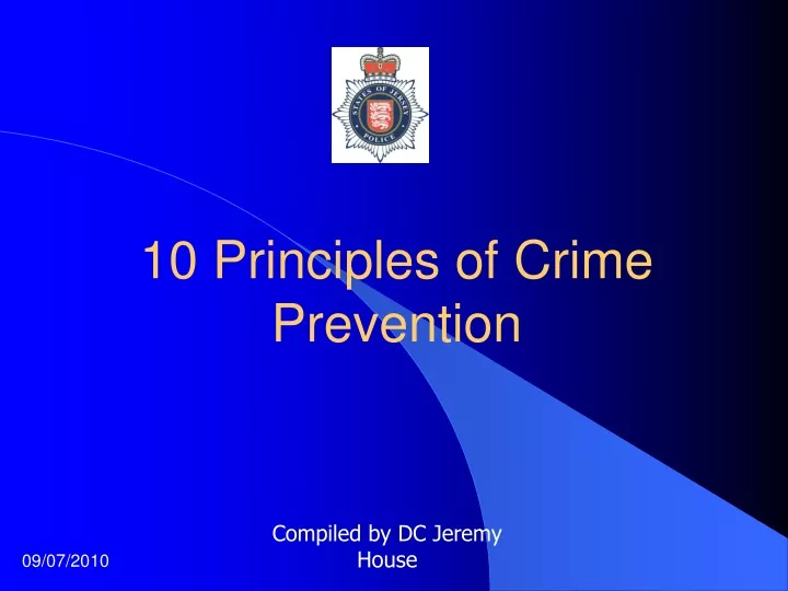 10 principles of crime prevention