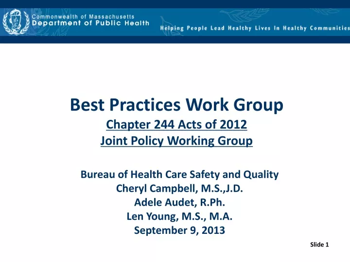 best practices work group chapter 244 acts