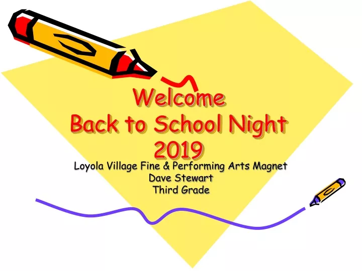 welcome back to school night 2019