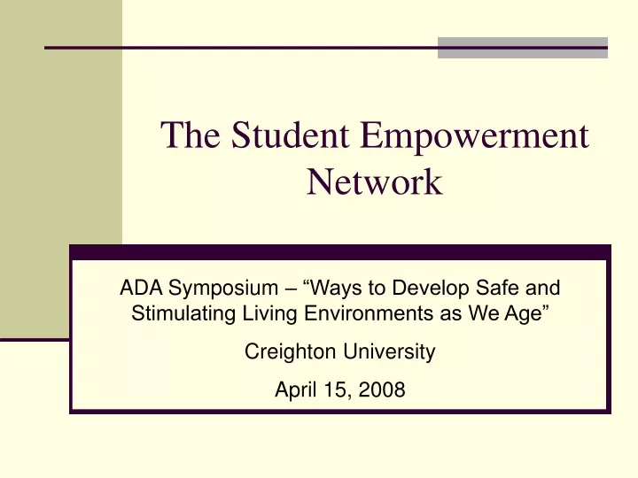 the student empowerment network