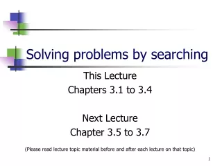 Solving problems by searching